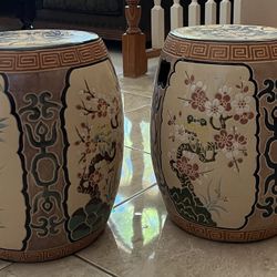 Ceramic Garden Stool / Conservatory Stool