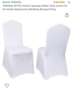 48 White Spandex Seat Covers