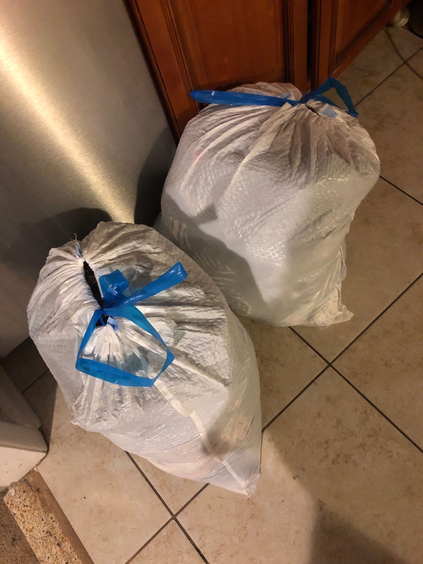 two bags full of clothes