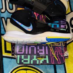 Kyrie 6 Black Soar Dynamic Yellow Size 11 Like New 
