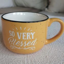 Yellow “So Very Blessed” Coffee Mug