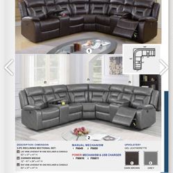 Sectional Recliner Set