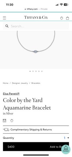 Tiffany Aquamarine Gemstone Bracelet