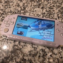 Playstation Psp 2000 Lavendar Purple Mod--ded Video Game Console 