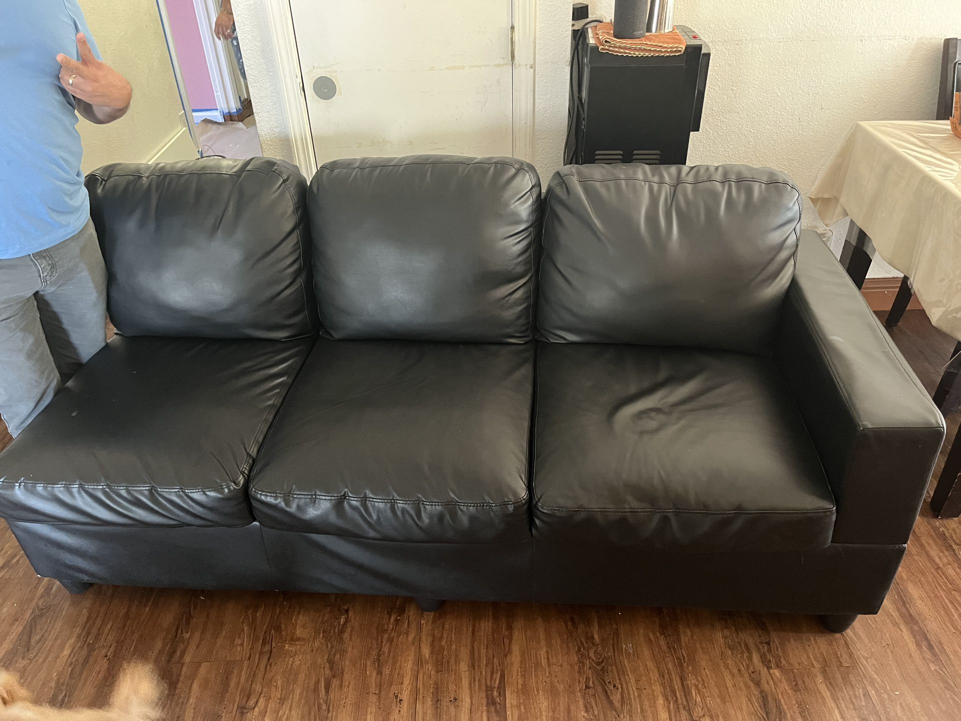 Black Leather Couch