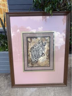 Zebra Art sang by the artist, beautiful Frame