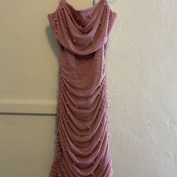 Pink Pearl Mini Dress – Windsor (Small)