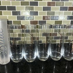 BRIDE / BRIDESMAID GLASS FLUTES