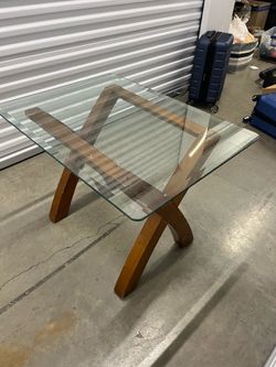 Glass coffee table