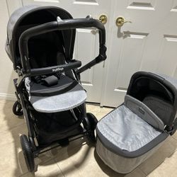 Peg Perego Travel System Stroller, Bassinet, Car Seat And Base