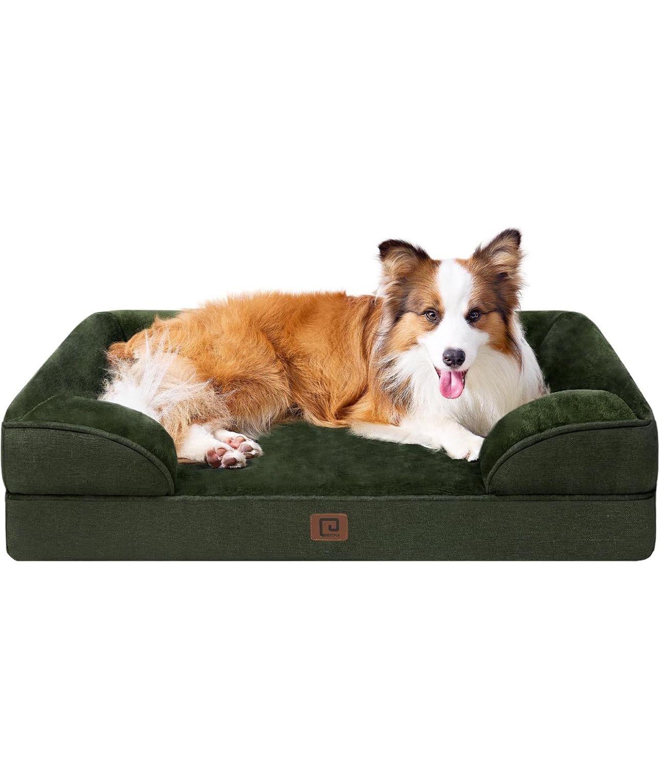 Orthopedic Dog Beds for Large Dogs, Waterproof Memory Foam Large Dog Bed with Sides, Non-Slip Bottom and Egg-Crate Foam Pet Couch Bed with Washable Re