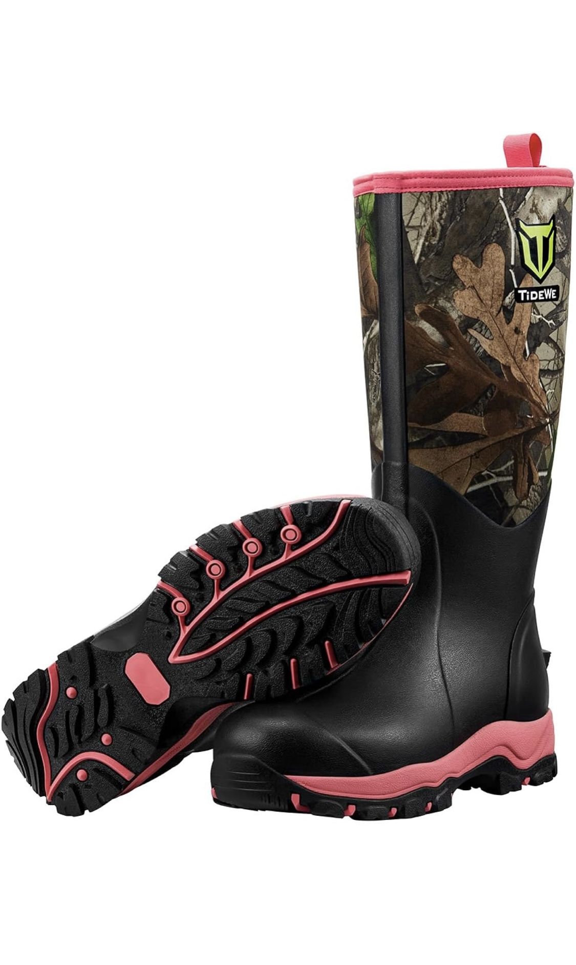 Insulated Waterproof Hunting/Outdoor Boots for Women, 6mm Neoprene and Rubber