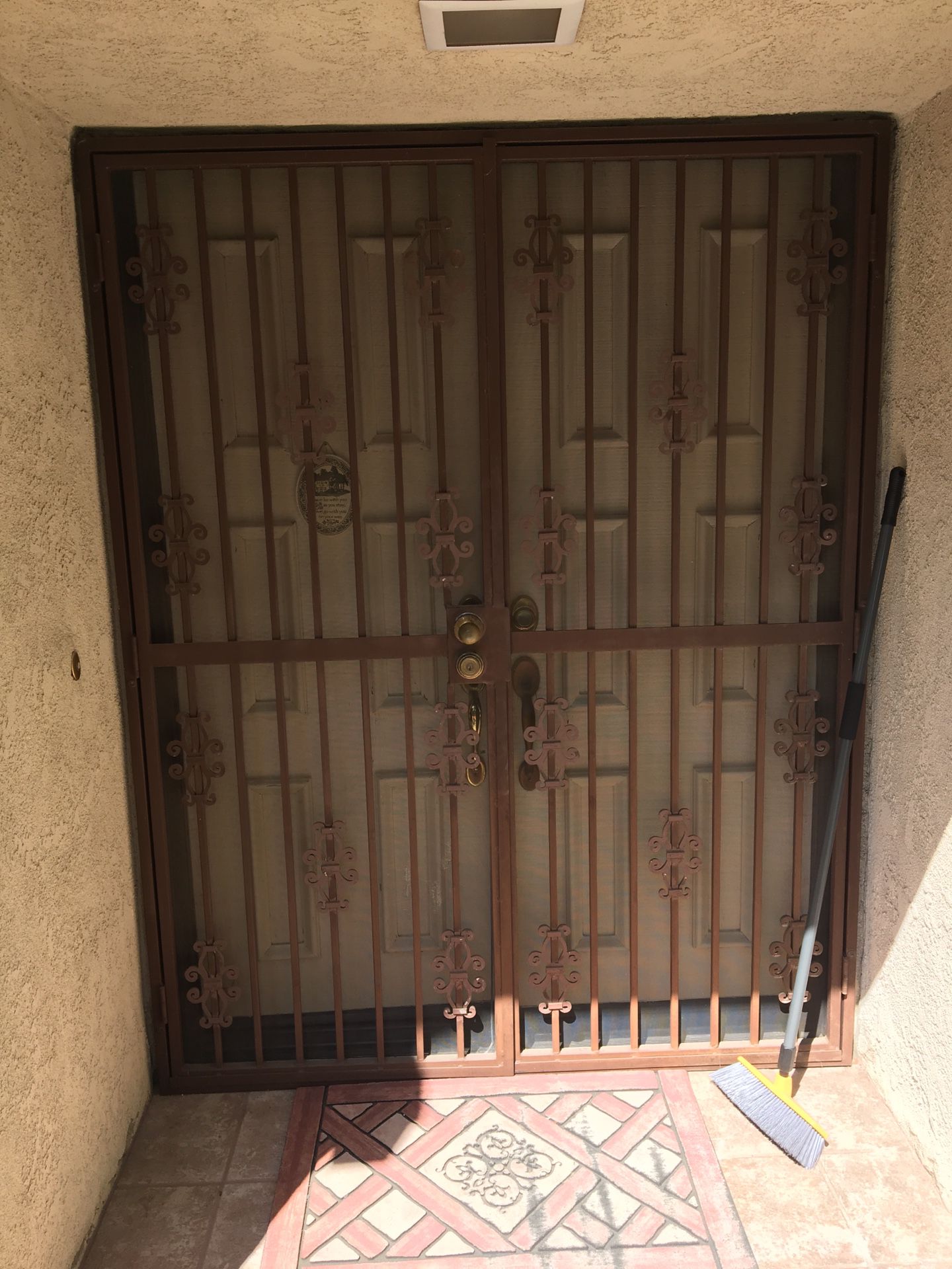 Metal double doors Security