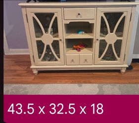 Credenza with glass doors