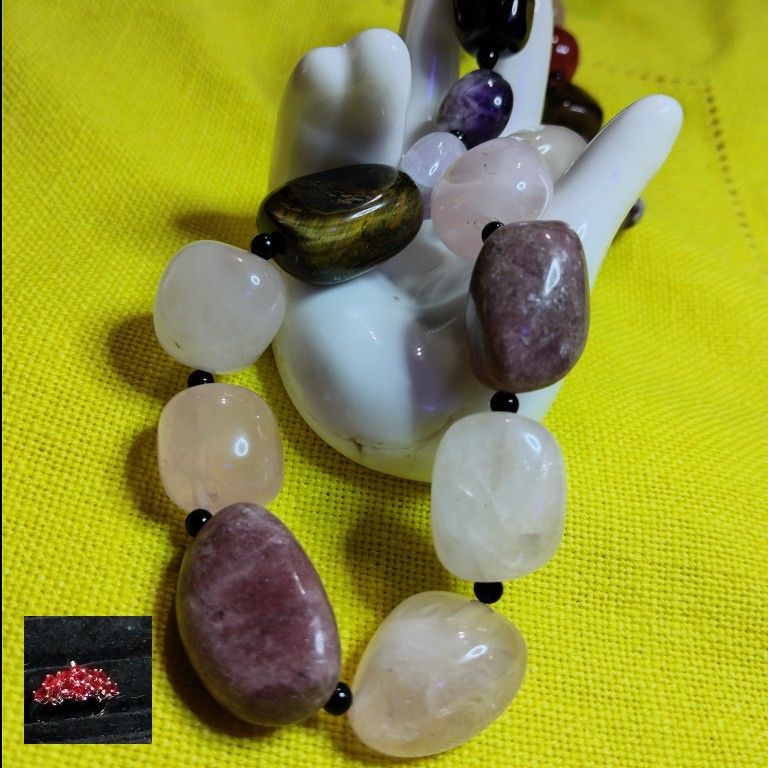 TAKE A PEEK! MULTI GEMSTONE/ 18" *STERLING. (N-94637