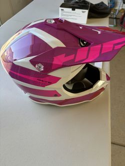 Brand New Never Worn HJC Pink And White Women’s Large Helmet