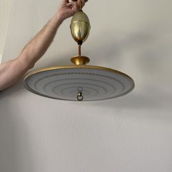 Mid Century Retractable Ceiling Lamp