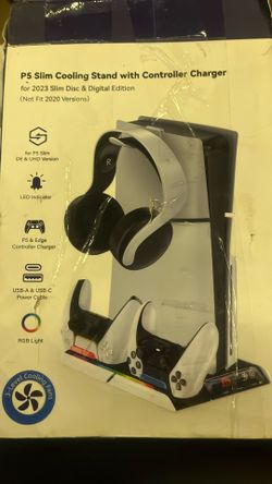 PS5 Slim Cooling Station with Controller Charger