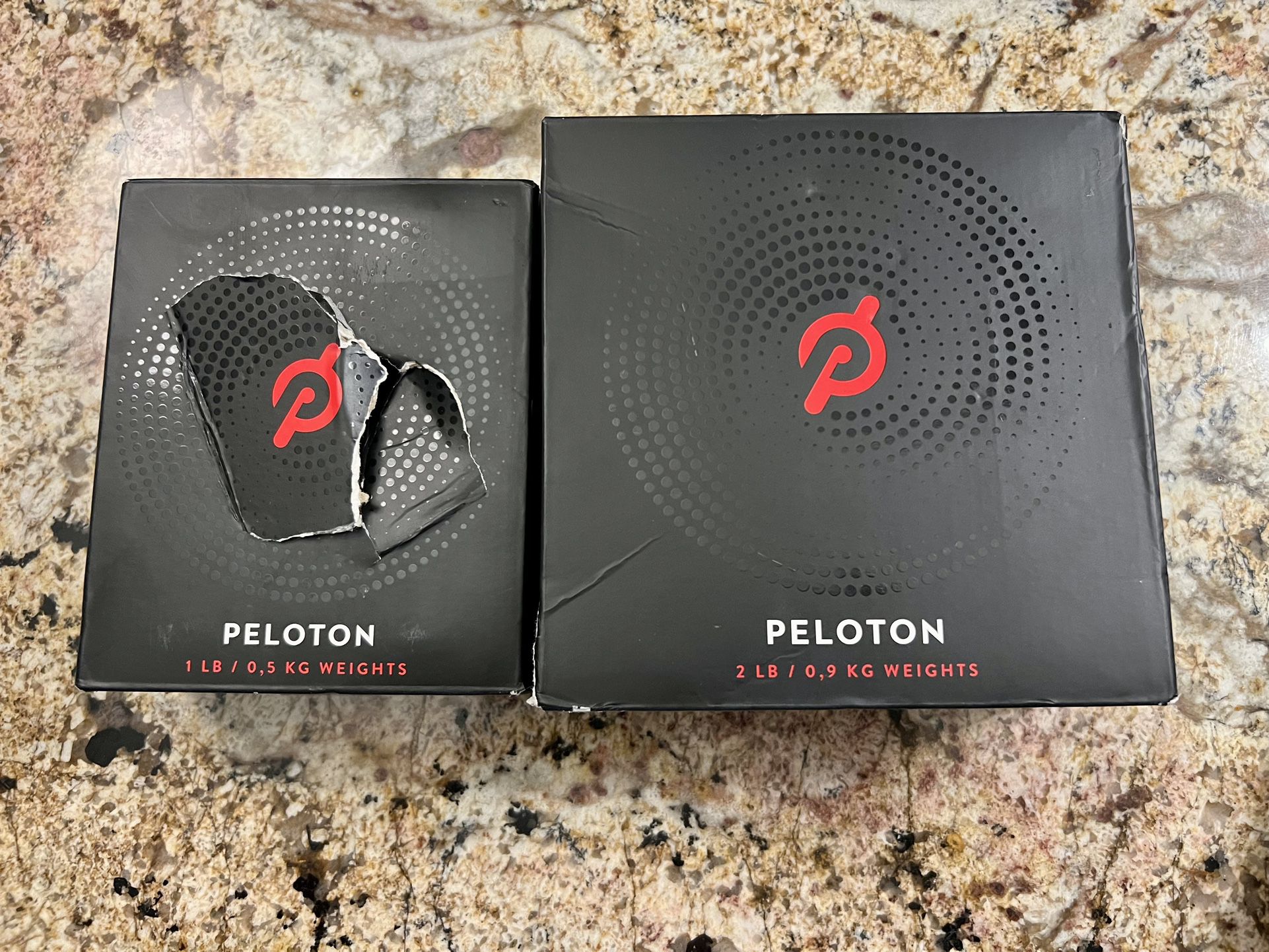 Two Pairs of Peloton hand weights 2 lb & 1 lb