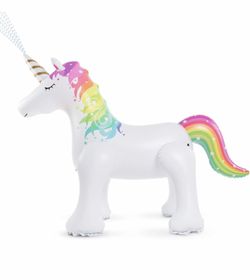 Jasonwell Unicorn Sprinkler Inflatable Unicorn - Inflatable Ginormous Unicorn Yard Sprinkler for Kids (XXXL)
