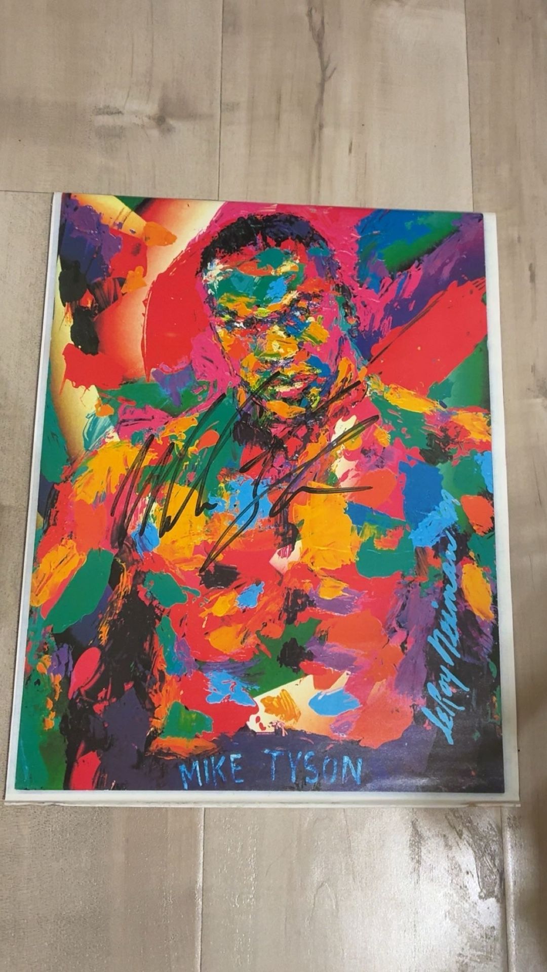 Autographed Art Piece Of Mike Tyson