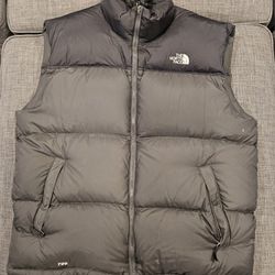 Rare vintage North Face 700 puffer vest grey and black XXL.