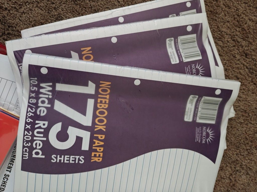 Composition Books and Paper