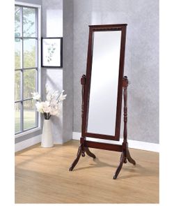 Swivel adjustable mirror  walnut