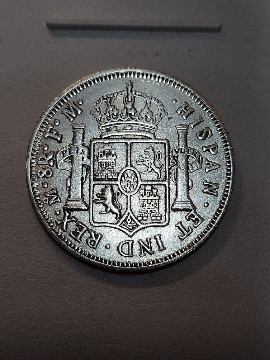 GREAT OLD COMMEMORATIVE-NOVELTY SILVER  PLATED**(8R) HISPAN CAROLUS III ** 1807 ** SILVER PLATED **22.5GR.**
