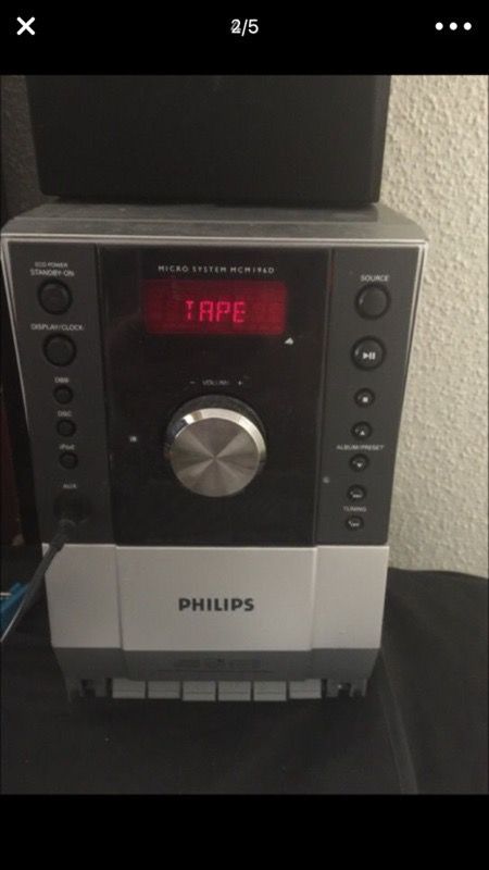 Philips Stereo System||Working Speakers ||Aux||Ipod||CD||Tapes