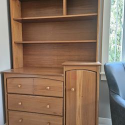 Storkcraft Wood Dresser with Hutch