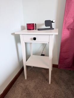 IKEA HEMNES White single drawer nightstand (pair)