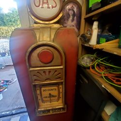 Large Gas Pump Storage Cabinet, Top Lights Up