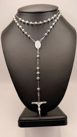 925 Silver Rosary Necklace