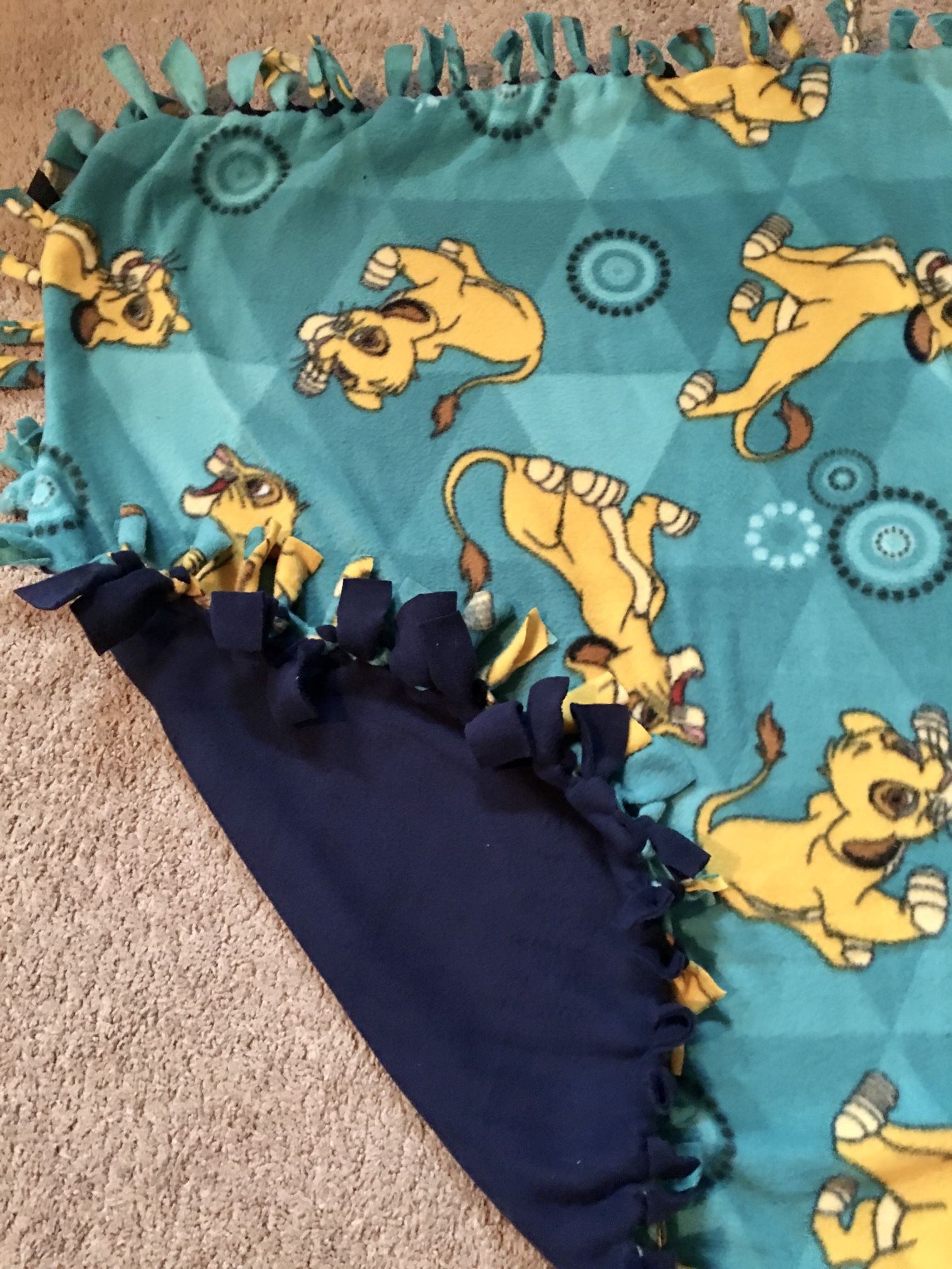 New Lion King Disney Tie Blanket Throw Christmas Baby Kid