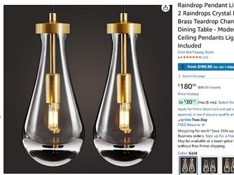 Raindrop Pendant Lights Kitchen Island - New