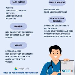 Nursing School/NCLEX Resources (Google Drive, PDF)