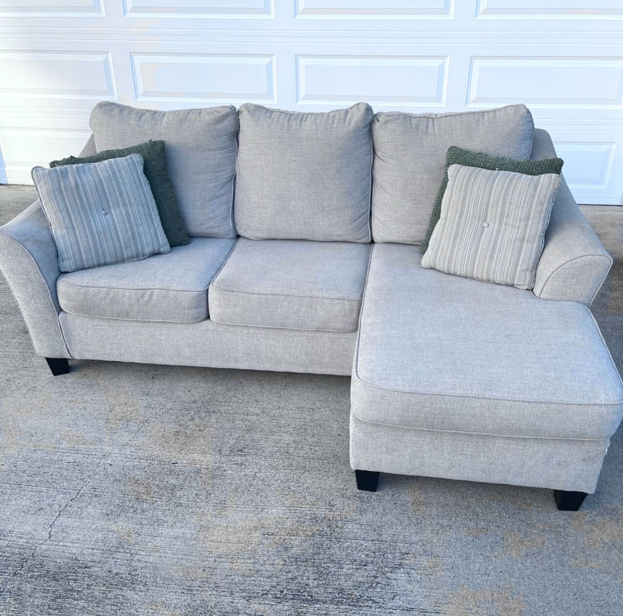 Ashley Sectional Sofa Free Delivery Reversible Chaise Couch