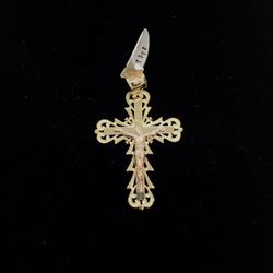 Gold 14k Cross Pendant New 