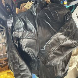 Black Leather Jacket Size Medium