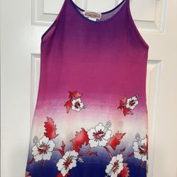 Hot Pink, Purple, Red & White Floral Hawaiian Sundress