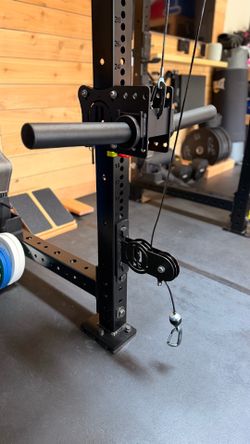 Revolt Fitness Upper and Lower Pulley cable system; plate loading add-on for 2x2 or 3x3 post or squat rack (5/8” bolt)