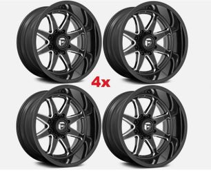 22 FUEL WHEELS BLACK MILLED DEEP LIP FIT SIERRA SILVERADO 1500 22X10 6X139.7