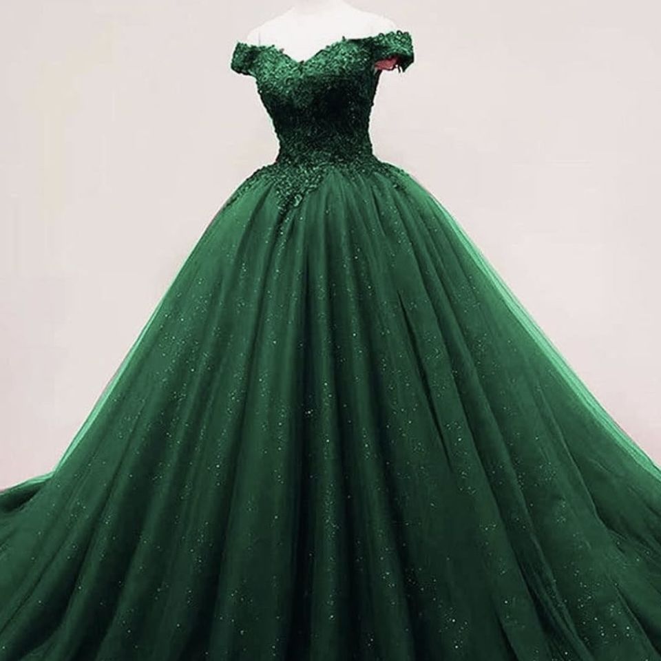 Quinceañera Emerald Green Ball Gown 