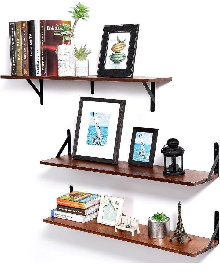 Wall Mounted Shelves, 3 Tier