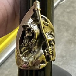 Silver Tone Reaper Ring