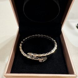 serpent bracelet stainless steele unisex diamond 