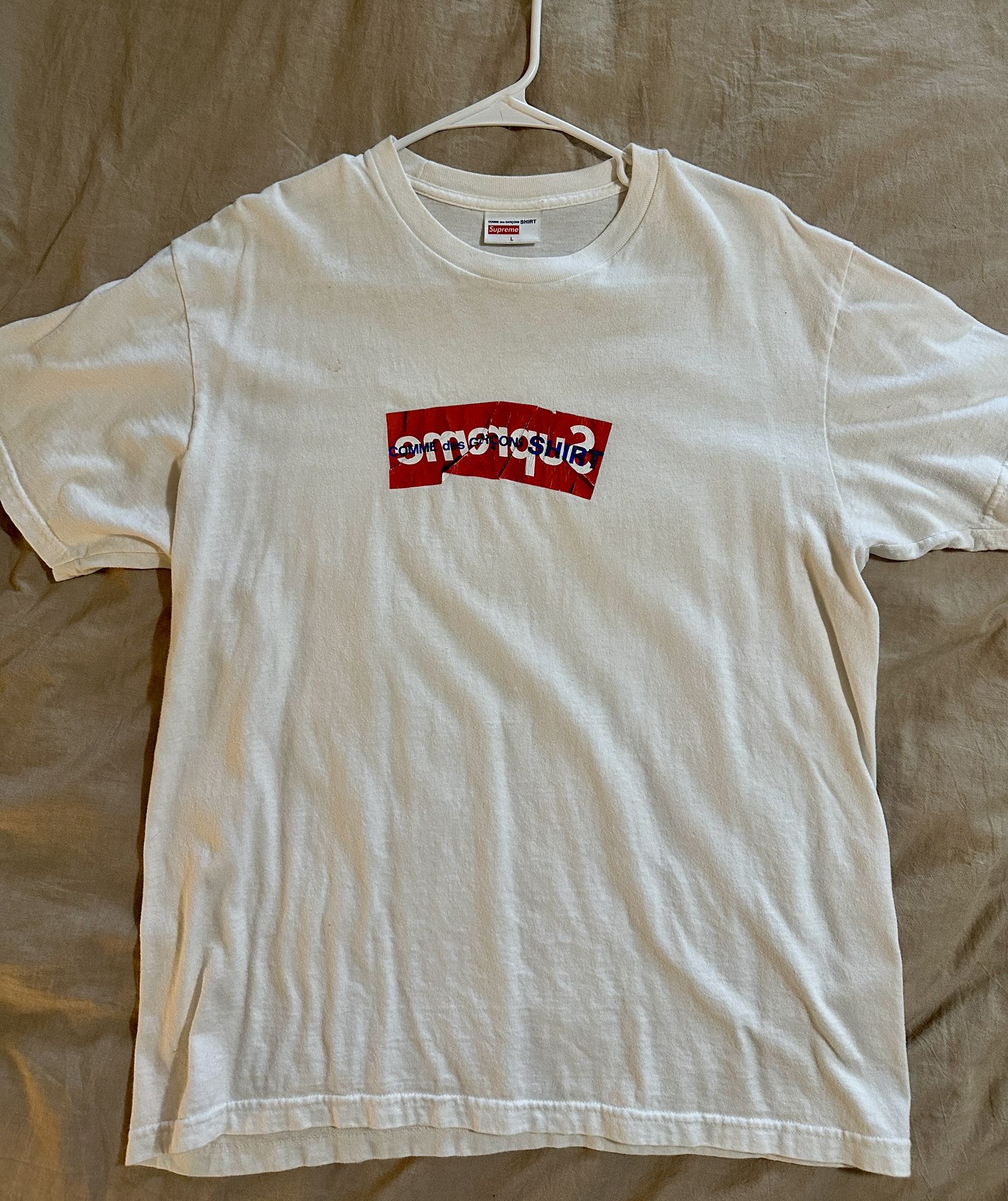Supreme CDG Box Logo Shirt White Large