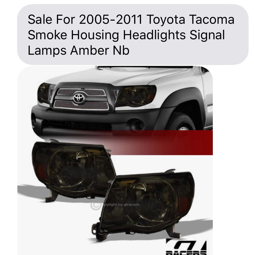 Toyota Tacoma 05-11 new Smoke Headlights