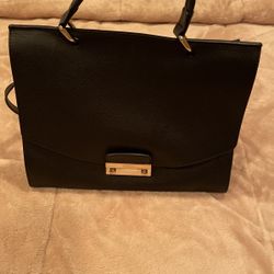 Furla Black Leather Bag 10x12 Size